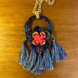 Lilly Pulitzer Tassel Flower Long Necklace
